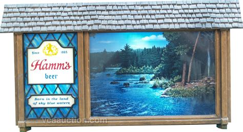 Free shipping. . Hamms beer sign moving water for sale